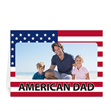 Custom Printed All Americans Father's Day Frame Greeting Card