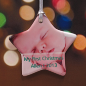 Personalised Our Shining Star Shaped Ornament