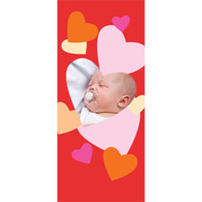 Personalised Frame Of Hearts Lenticular Bookmark