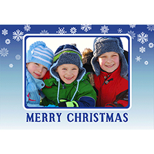 Personalised Blue Christmas Lenticular Greeting Card