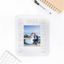 Custom Printed Portrait Calendar 2019 White Mouse Pad