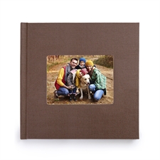 Personalised 12X12 Brown Linen Hard Cover Photo Book