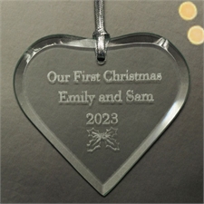 Personalised Engraved Heart Of Love Heart Shaped Ornament