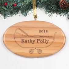 Personalised Engraved Little Miracle Wood Ornament