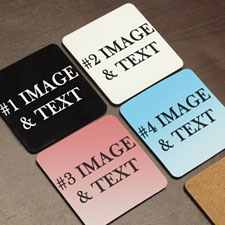 Custom Imprint Full Colour Cork Coaster (Set Of 4)
