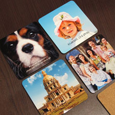 Personalised Photo Cork Coaster (Set Of 4)