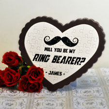 Ring Bearer Personalised Heart Shape Puzzle