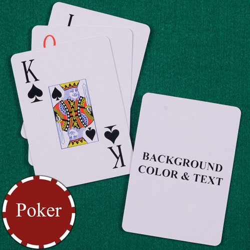 My Own Poker Jumbo Index Background Colour & Text Playing Cards