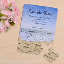 Personalised Photo Gallery Save The Date Invitation Puzzle