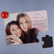 Personalised Magnetic Photo Will You Be My Bridesmaid Invitation Puzzle