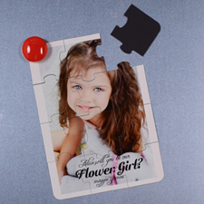 Personalised Magnetic Puzzle Card For Flower Girl Puzzle