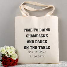 Personalised Message Wedding Tote Bag