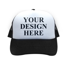 Custom Imprint Full Colour Trucker Hat, Black