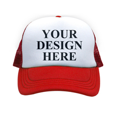 Custom Imprint Full Colour Trucker Hat, Red