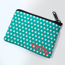 Personalised Dots Pattern Small Coin Purse 3.5