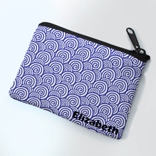 Personalised Navy Swirls Small Coin Purse 3.5