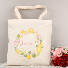 Colourful Wedding Flower Personalised Tote Bag