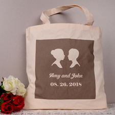 Silhouettes Personalised Marriage Tote Bag