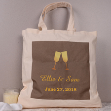 Personalised Champagne Toast Tote Bag