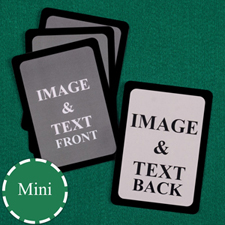 Mini Size Playing Cards Custom Cards (Blank Cards) Black Border