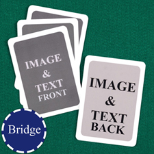 Bridge Size Playing Cards Custom Cards (Blank Cards) White Border