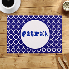 Personalised Blue Moroccan Placemats