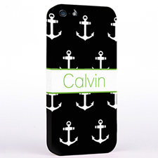 Personalised Black And White Cute Anchors iPhone Case