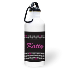 Personalised Photo Colourful Polka Dots Water Bottle