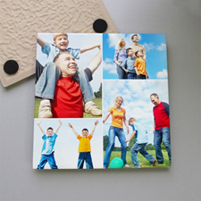 Personalised Classic Four Collage Tile Coaster