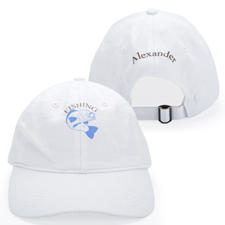 Custom Full Colour Print Front And Back Baseball Cap, White