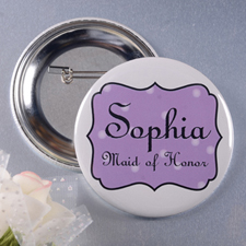 Maid Of Honor Personalised Button Pin, 2.25