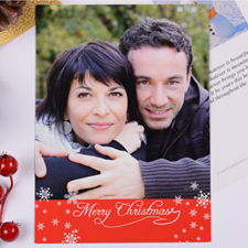 Personalised Christmas Red Invitation Card