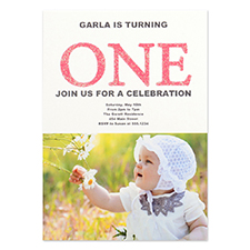 Personalised A Fun One Girl Party Invitation Card