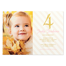 Personalised Birthday Number Party Invitation Card