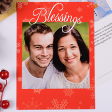 Personalised Blessing, Red Party Invitation Card