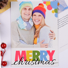 Personalised Colourful Christmas Dots Party Invitation Card