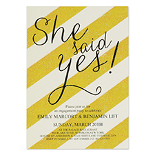 Personalised She Say Yes Party Invitation Card
