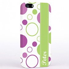 Personalised Lavender Lime Polka Dot iPhone Case