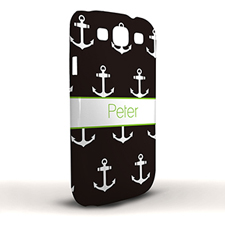 Design Your Own Black Cute Anchors Samsung Phone Case Cover