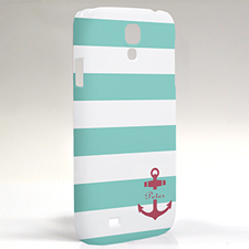 Custom Design Aqua Stripe Red Anchor Samsung Phone Case