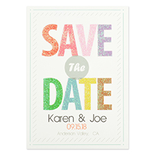 Personalised Coloured Date Save The Date Cards