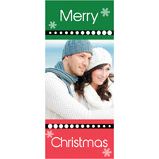 Personalised Merry Snowflake Christmas Lenticular Bookmark