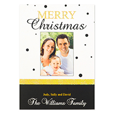 Personalised Polka Dots Merry Christmas Invitation Cards