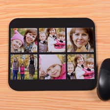 Personalised Black 6 Collage Mouse Pad