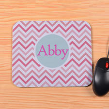 Personalised Colourful Carol Chevron Mouse Pad