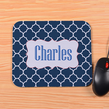 Personalised Navy Clover Mouse Pad