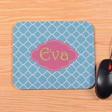 Personalised Blue Clover Mouse Pad