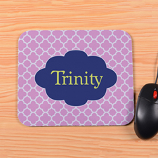Personalised Plum Clover Mouse Pad