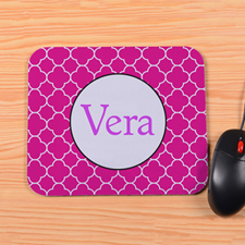 Personalised Fuchsia Clover Mouse Pad