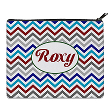 Print Your Own Grey Blue Red Chevron Bag 8